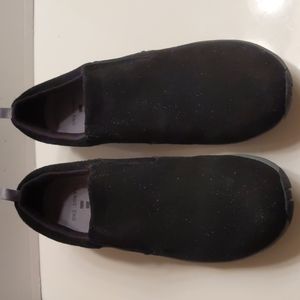Women's Lands End Slip On Suede Shoes, Size 11, Black